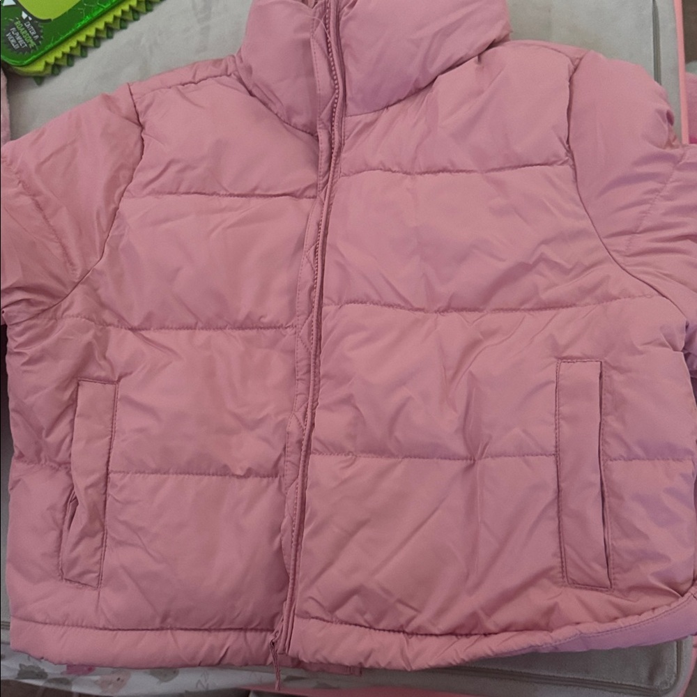 Pink Kids Puffer Jacket - Picture 2 of 4